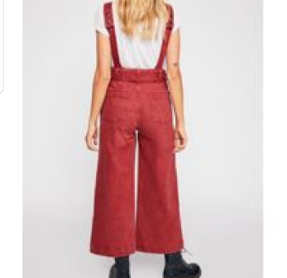 NWOT Free People Belted Twill Jumpsuit - Picture 5 of 6